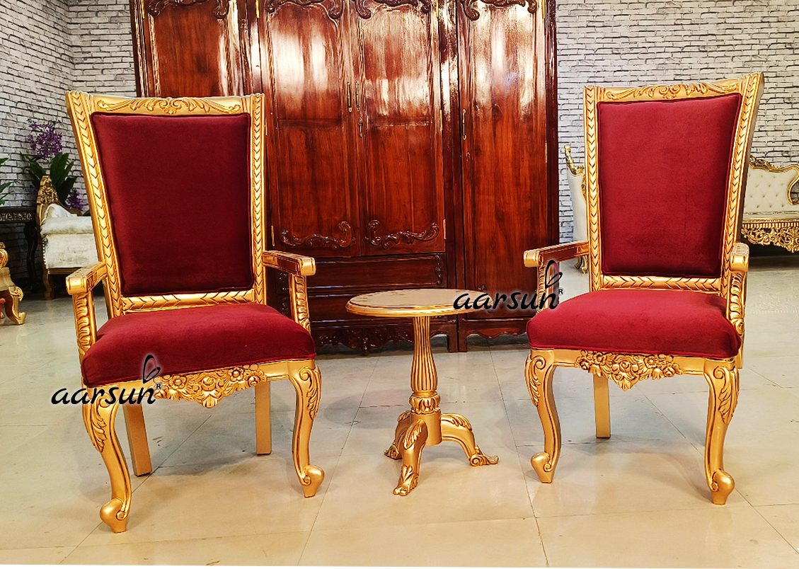 Amazing Bedroom Chairs Set with Round Table view 5