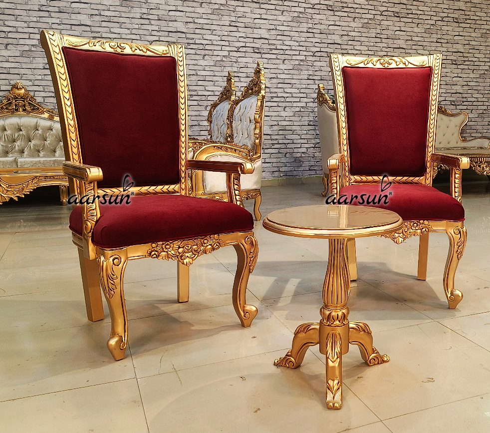 Amazing Bedroom Chairs Set with Round Table view 6