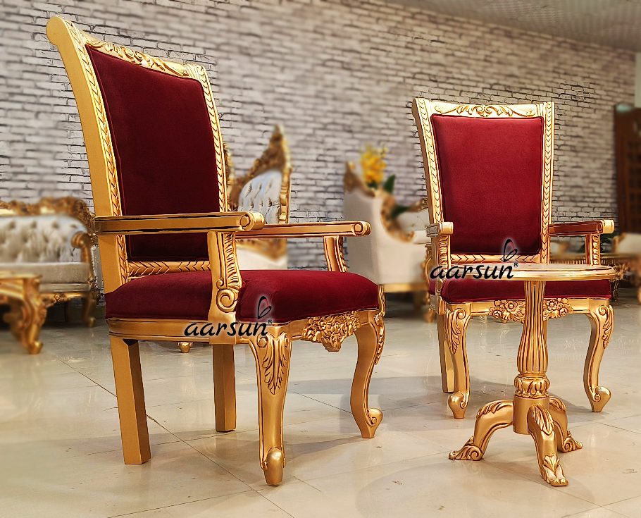 Amazing Bedroom Chairs Set with Round Table view 7