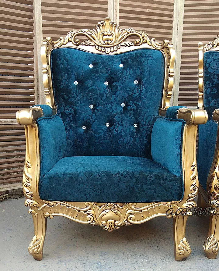 Antique Golden Sofa Chairs view 4