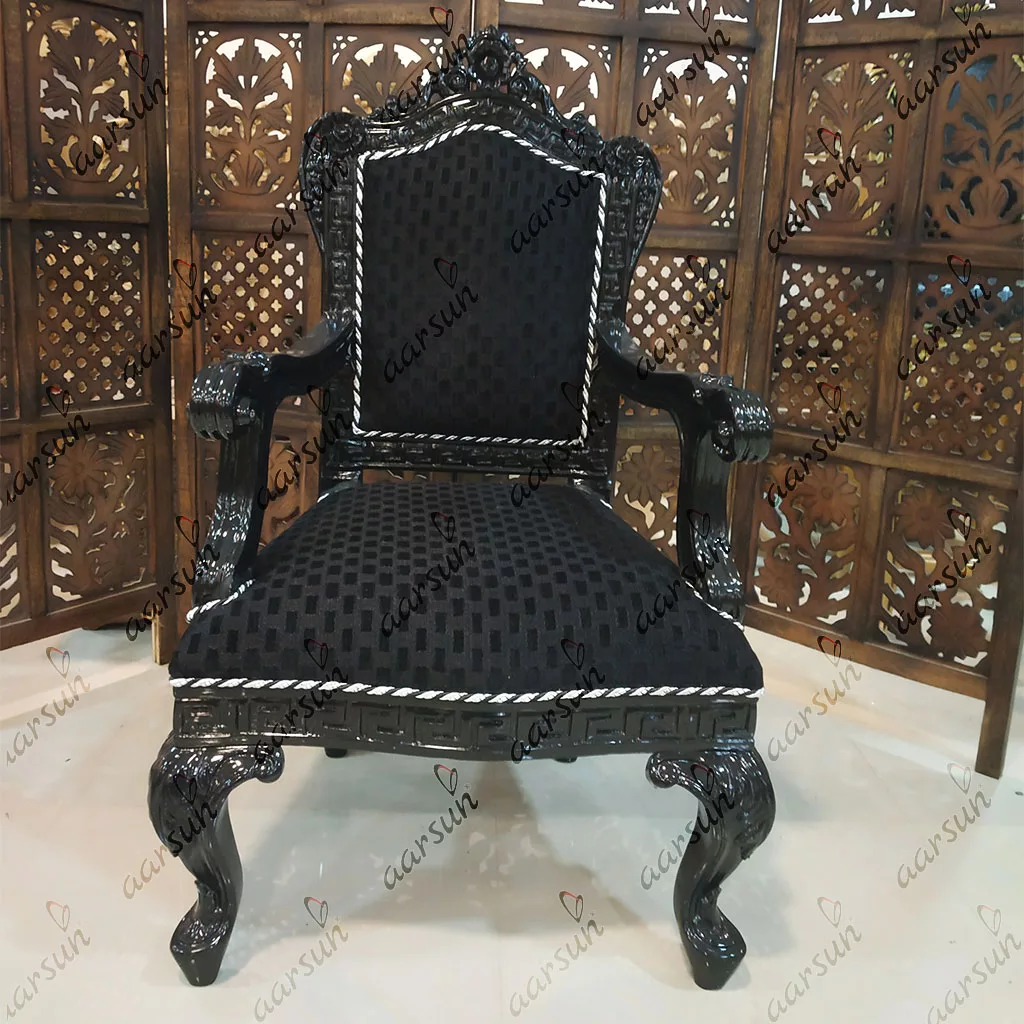 Dark finish Designer Chair view 5