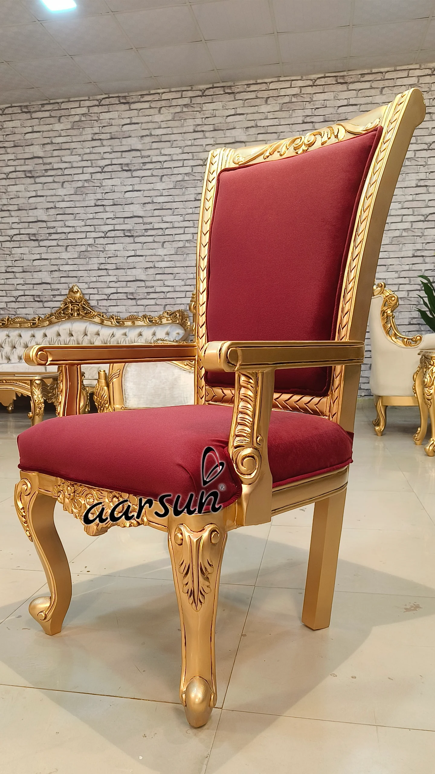 Premium Chair Set in Royal Red view 6