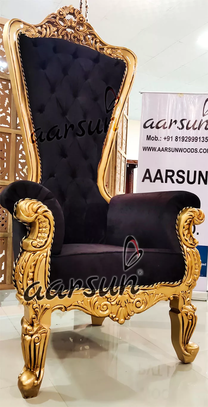Royal Throne Chair in Teak Wood view 5