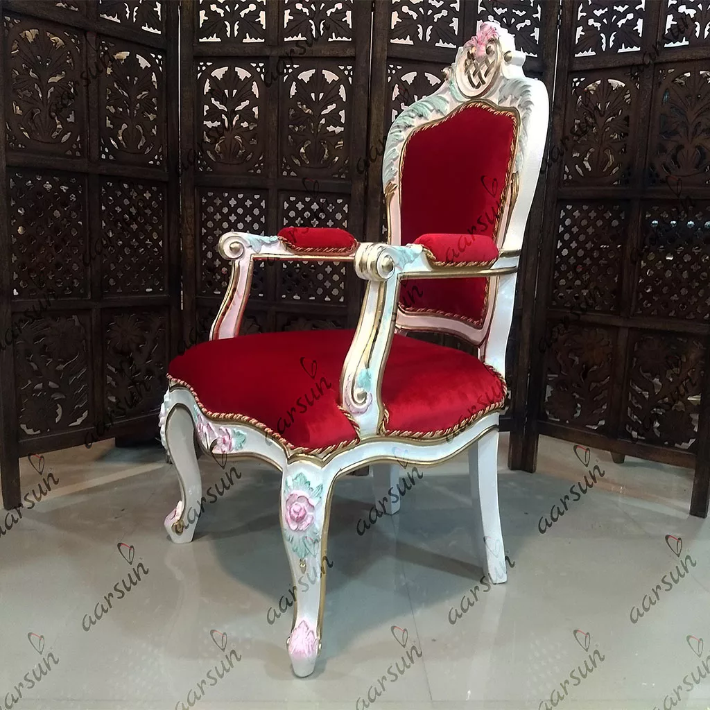 Traditional Designer Arm Chair view 4