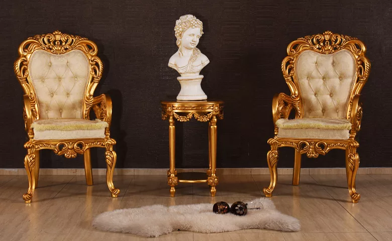 Wooden Carved Armchair – Royal Chair view 4
