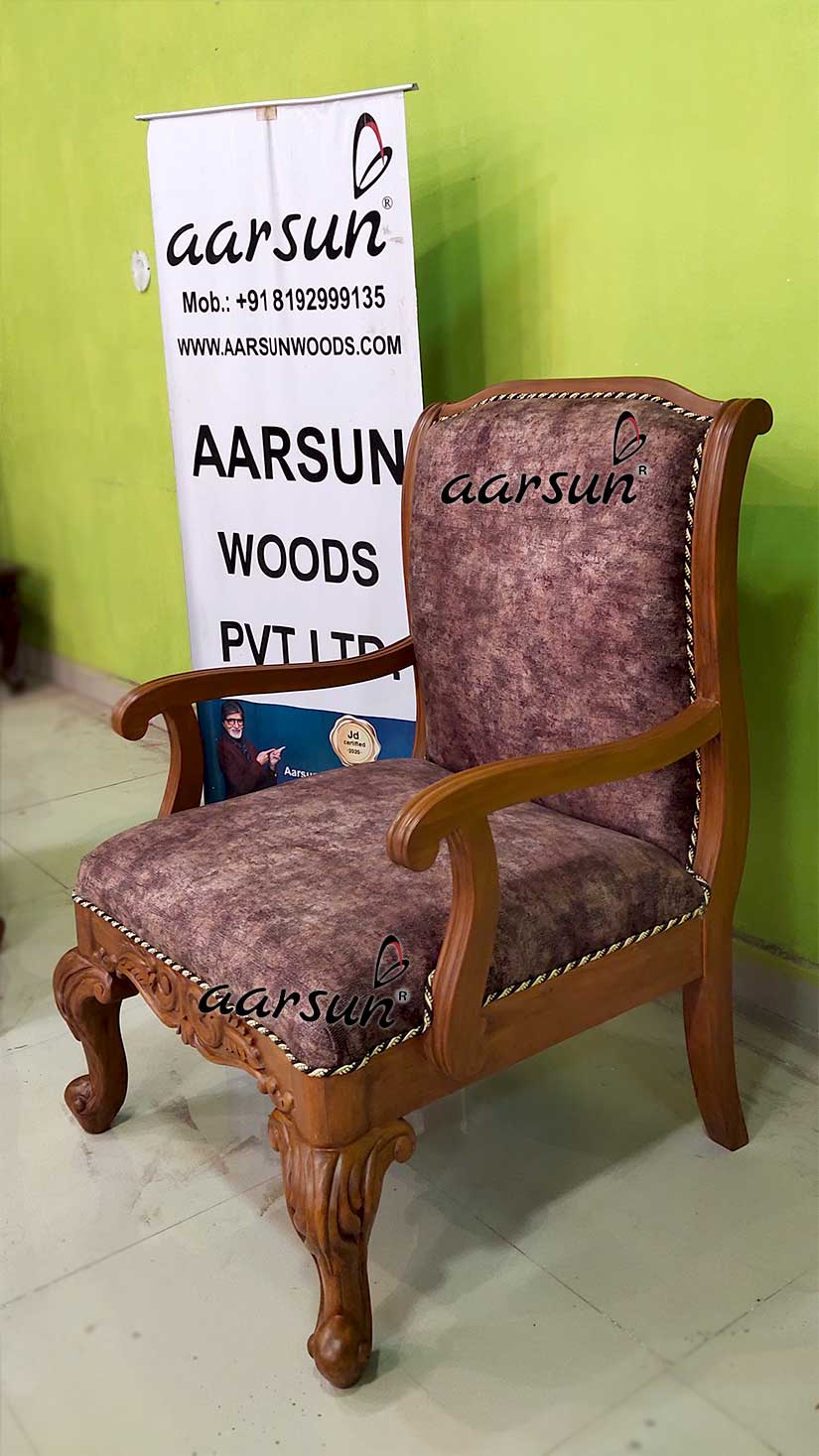 Wooden Stylish Bedroom Chair view 6